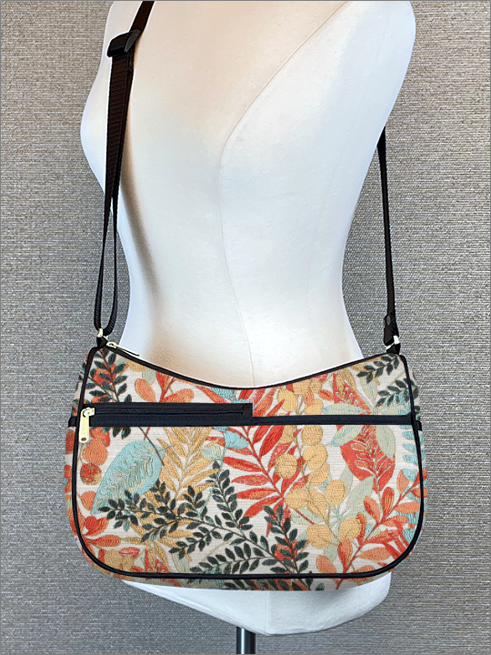 Floral Hobo Bag With Zipper Fabric Shoulder Bags for Women 